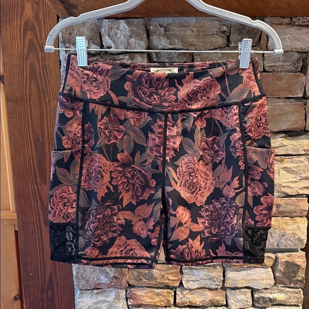 NWT - Mia Joy - Girls Biker Shorts with Lace - Size 14